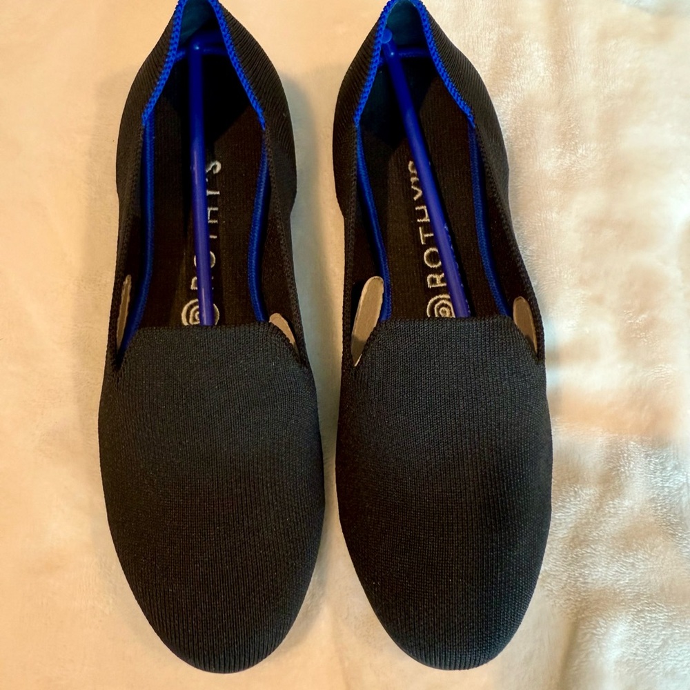 Rothy's Women's Black Slip-On Shoes - Almond Loafer
